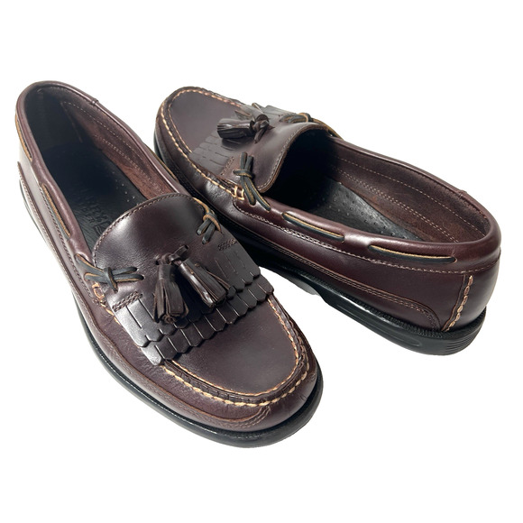 Sperry Men 10.5M Brown Leather Classic Comfort Casual Slip On Tassel Fringe Shoe - Picture 1 of 11